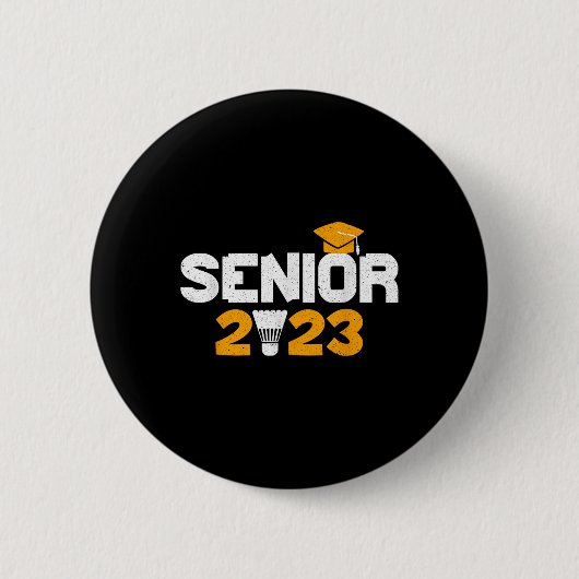 Cl Of 2023 Badminton卒業2023 Grad Senior 缶バッジ (正面)