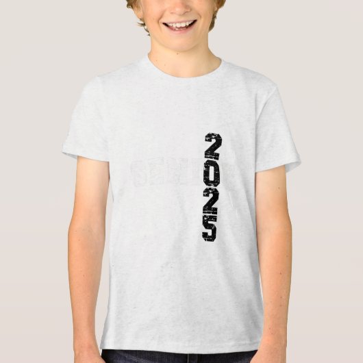 Cl Of 2025シニア2025おもしろい新学期卒業生 トライブレンドＴシャツ (正面)