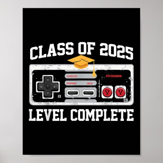 Cl Of 2025 Level Complete Video Gamer Senior Gradu ポスター (正面)