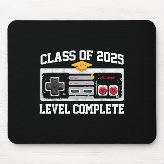 Cl Of 2025 Level Complete Video Gamer Senior Gradu マウスパッド (正面)