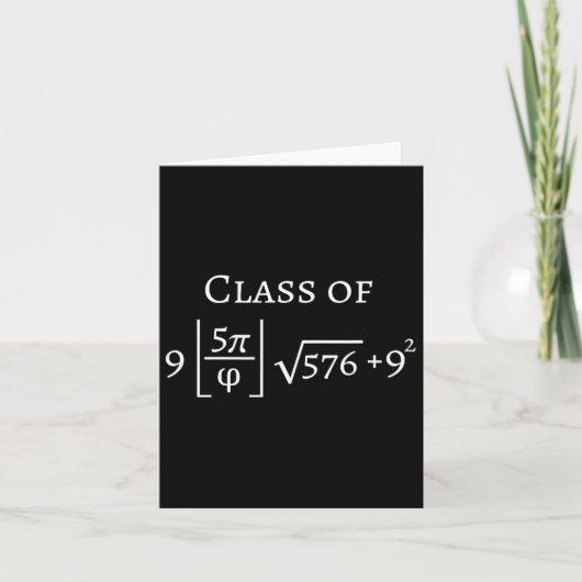 Cl Of 2025 Math おもしろい Piシニア卒業ギフト カード (正面)