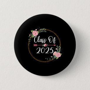 Cl Of 2025 Senior 2025かわいい矢印の花ガール 缶バッジ