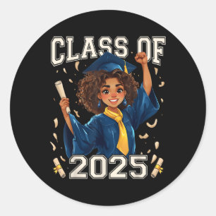 Cl Of 2025 Senior Graduate Girl Women ラウンドシール