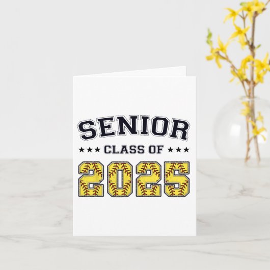 Cl Of 2025 Softbyll Senior Graduation Wom カード (黄色い花)