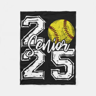 Cl Of 2025 Softll Senior 2025 Ck To School Funny  フリースブランケット