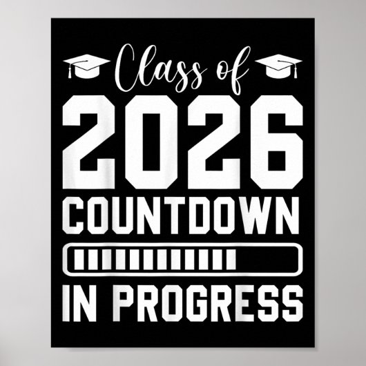 Cl Of 2026 Countdown In Progress Senior Graduate ポスター (正面)