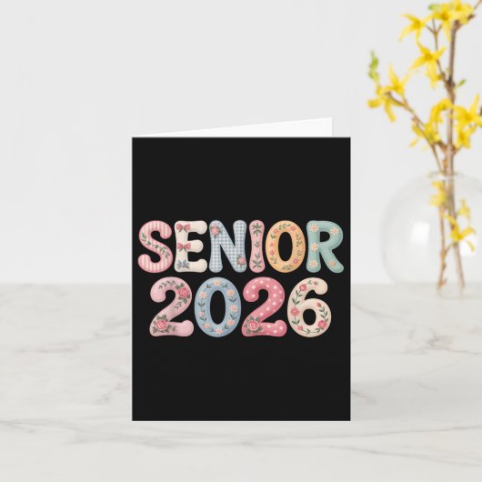 Cl Of 2026 Senior 2026 Back To School 2026 Graduat カード (黄色い花)