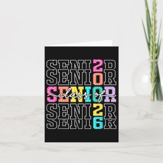 Cl Of 2026 Senior 2026 Graduation Student Men Wome カード (正面)