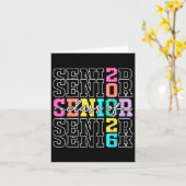 Cl Of 2026 Senior 2026 Graduation Student Men Wome カード (黄色い花)