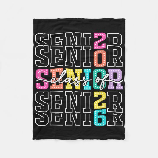 Cl Of 2026 Senior 2026 Graduation Student Men Wome フリースブランケット (正面)