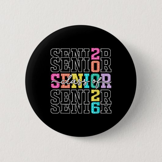 Cl Of 2026 Senior 2026 Graduation Student Men Wome 缶バッジ (正面)