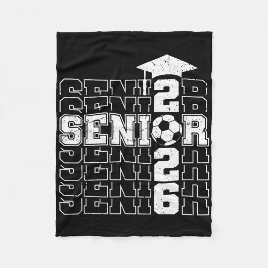 Cl Of 2026 Senior 2026 Soccer Seniors Graduation フリースブランケット (正面)