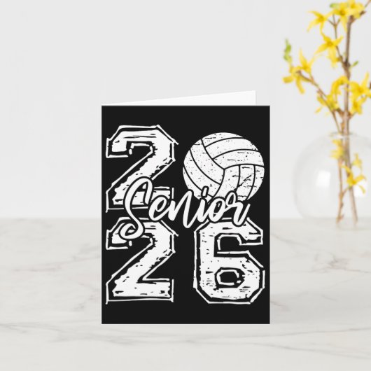 Cl Of 2026 Volleyball Senior 2026 Back To School F カード (黄色い花)