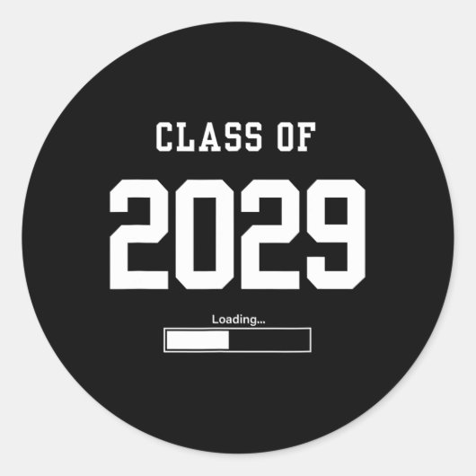 Cl Of 2029 Freshman Future Senior High School Coll ラウンドシール (正面)