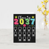 Cl Of 2037 Graduation Checklist Kindergarten 12th  カード (黄色い花)
