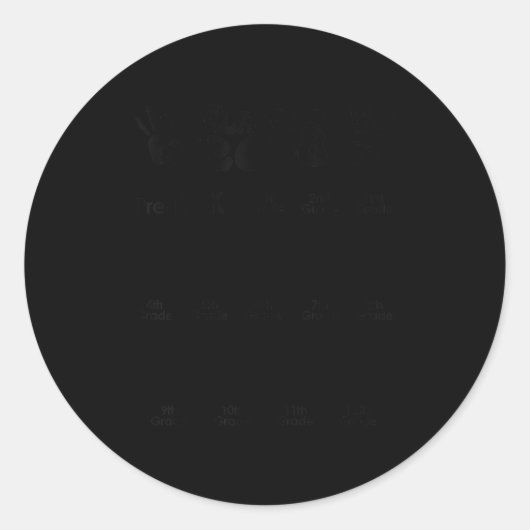 Cl Of 2038 Grow With Me Handprint Back To School ラウンドシール (正面)