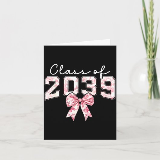 Cl Of 20&#  Grad Preppy Coquette Bow Girly Girl K カード (正面)