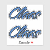 Claas Name blue Aufkleber Sticker Stickerset シール (シート)