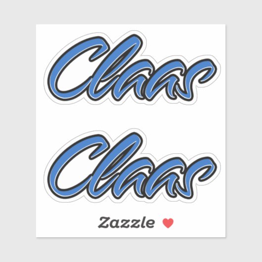 Claas Name blue Aufkleber Sticker Stickerset シール (シート)