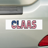 Claas Name Vorname USA AufkleberステッカーAuto バンパーステッカー (車上)