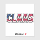 Claas Name Vorname USA Sticker Stickerset シール (シート)