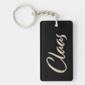 Claas Name whitegold Schlüsselanhänger Anhänger キーホルダー (正面)