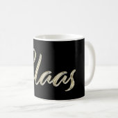 Claas Name whitegold Tasse Teetasse Kaffeetasse コーヒーマグカップ (正面右)