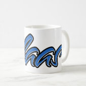 Claas Vorname Name blue Tasse Kaffeetasse コーヒーマグカップ (正面右)