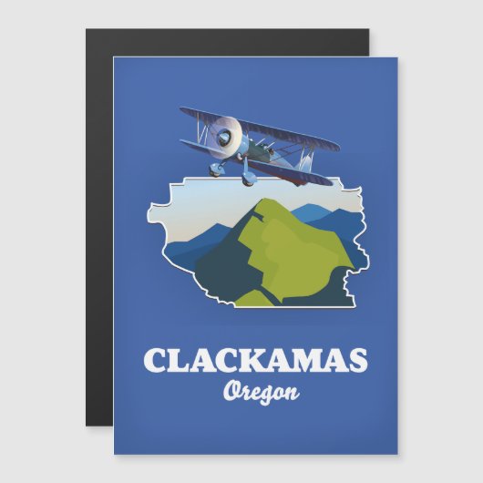 Clackamas Oregonの米国の地図 (正面/裏面)