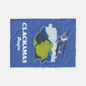 Clackamas Oregon USAマップCanvas Print Thank You Ca フリースブランケット (正面(横))