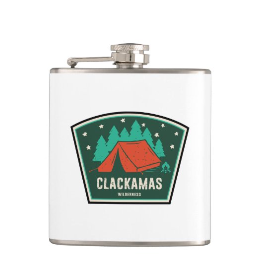 Clackamas Wilderness Oregon Camping フラスク (正面)