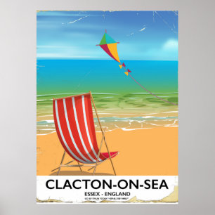 Clacton海、Essexのヴィンテージ旅行ポスター ポスター