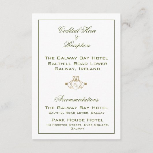 Cladaghの結婚エンクロージャカード エンクロージャーカード (正面)