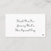 Cladagh配置カード(黒) (結婚の) プレイスカード (裏面)