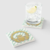 Claddaghのアイルランド語/アイルランドのコースター ストーンコースター (横)