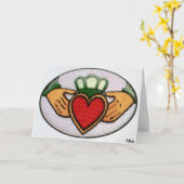 Claddaghのメッセージカード、心からのTha… -カスタマイズ カード (黄色い花)