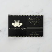 Claddaghの結婚式の一定のサンキューカード サンキューカード (内部)