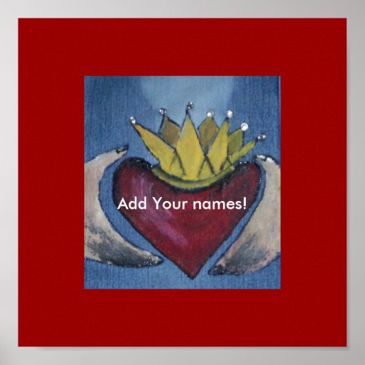 Claddaghカスタマイズ（名前を付けてカスタマイズ） ポスター (正面)