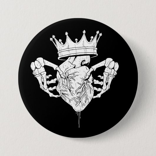 Claddaghボタン 缶バッジ (正面)