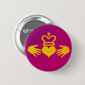 Claddagh 缶バッジ (正面&裏面)