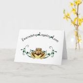 Claddagh/Claddaugh カード (黄色い花)