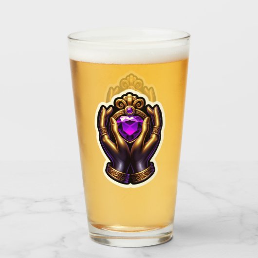 Claddagh Pint Glass タンブラーグラス (ドリンク正面)