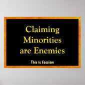 Claiming Minorities are Enemies ポスター (正面)