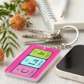 Clair定期的なテーブル名キーリング キーホルダー (正面右)