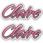 Claire faded pink Aufkleber Sticker Stickerset シール (正面)