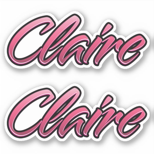 Claire faded pink Aufkleber Sticker Stickerset シール (正面)