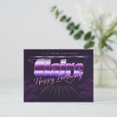 Claire Name Vorname lila Postkarte Geburtstag ポストカード (スタンド正面)