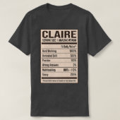 Claire Nutrition Facts Name Nickname Alias Title F Tシャツ (デザイン正面)