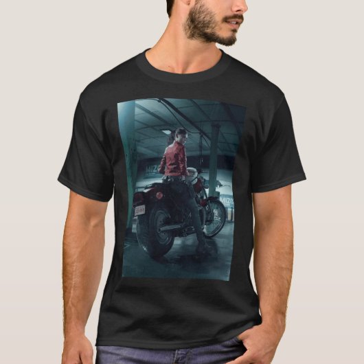 Claire Redfield Resident Evil 2 Motor Bike Tシャツ (正面)