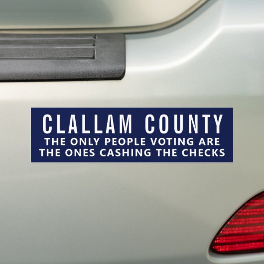 Clallam County Voting Humor Bumper Sticker バンパーステッカー (車上)